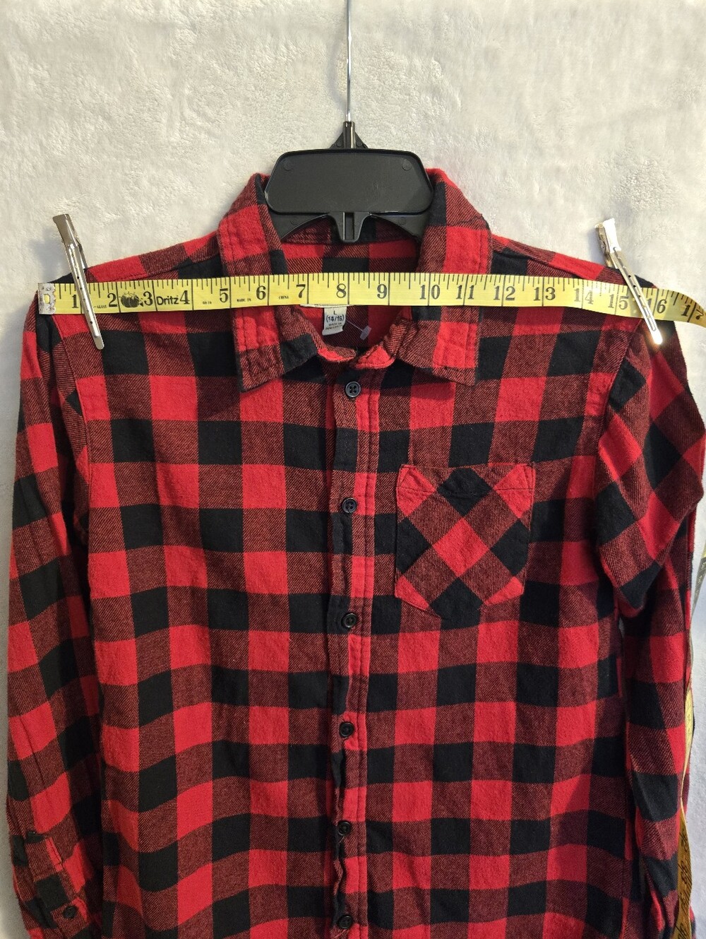 Red and Black Plaid Longsleeve Shirt - Picture 7 of 9